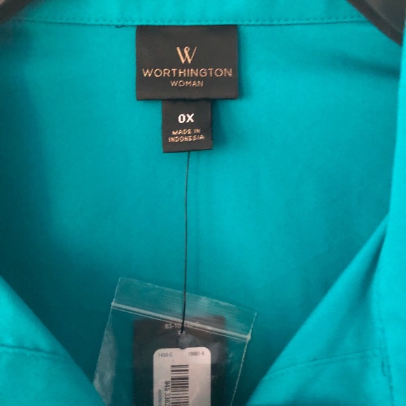Worthington Woman Button-down Shirt sz 14W - Picture 6 of 12